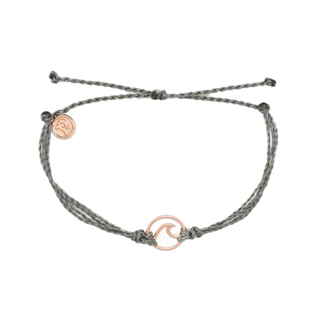 PURA VIDA GRAY & ROSE-GOLD WAVE BRACELET