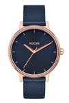 Kensington Leather Navy / Rose Gold