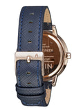 Kensington Leather Navy / Rose Gold