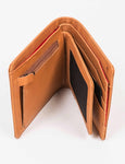 NIXON Pass Leather Coin Wallet - Saddle